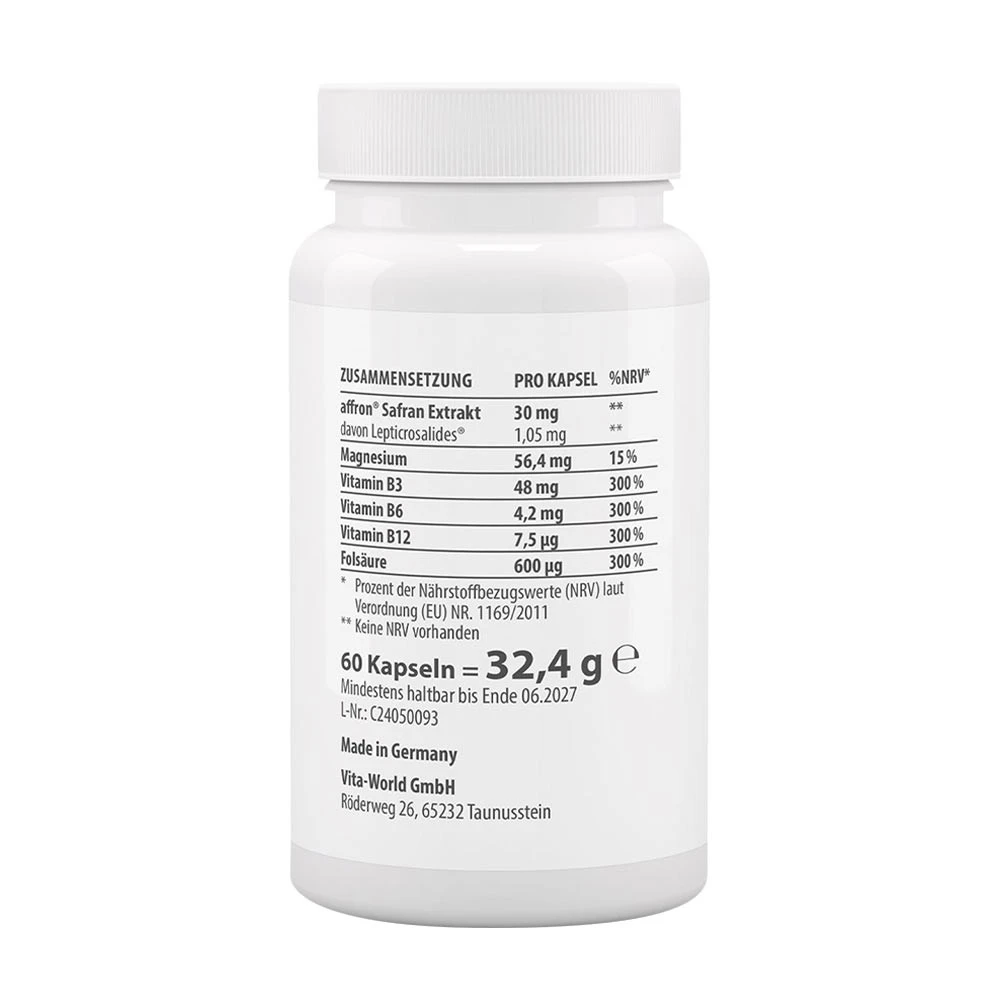 Vitaworld - Safranextrakt (60 Kapseln) – Bild 2