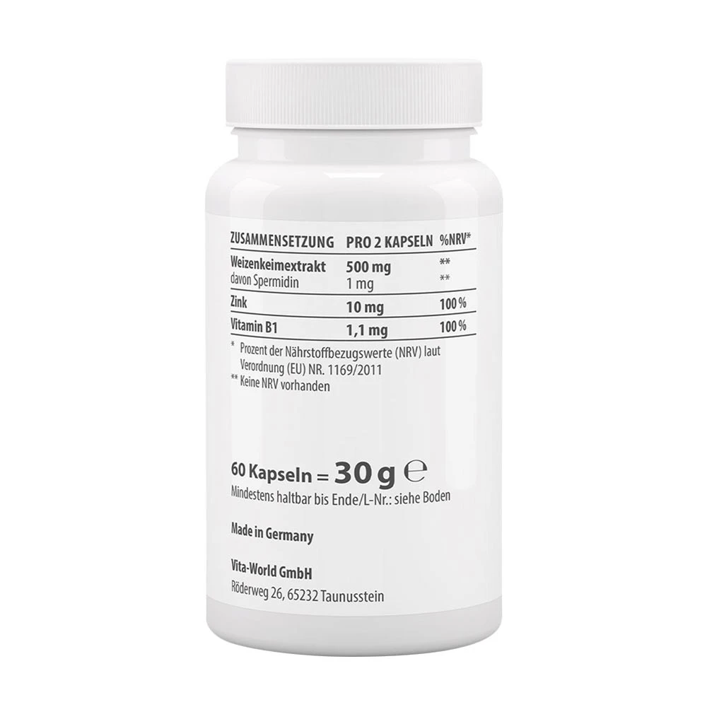 Vitaworld - Spermidin Plus (60 Kapseln) – Bild 2