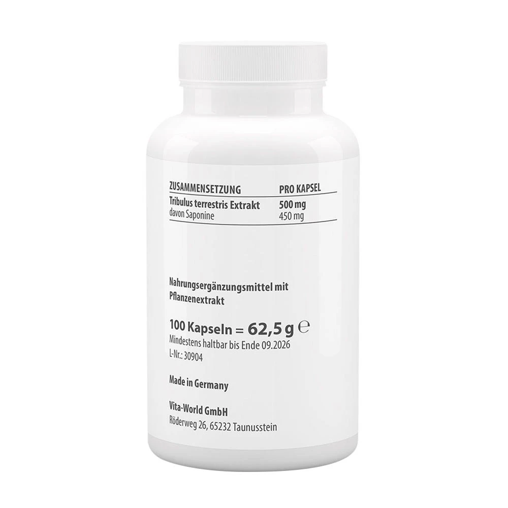 Vitaworld - Tribulus Terrestris Extrakt 500 mg (100 Kapseln) – Bild 2