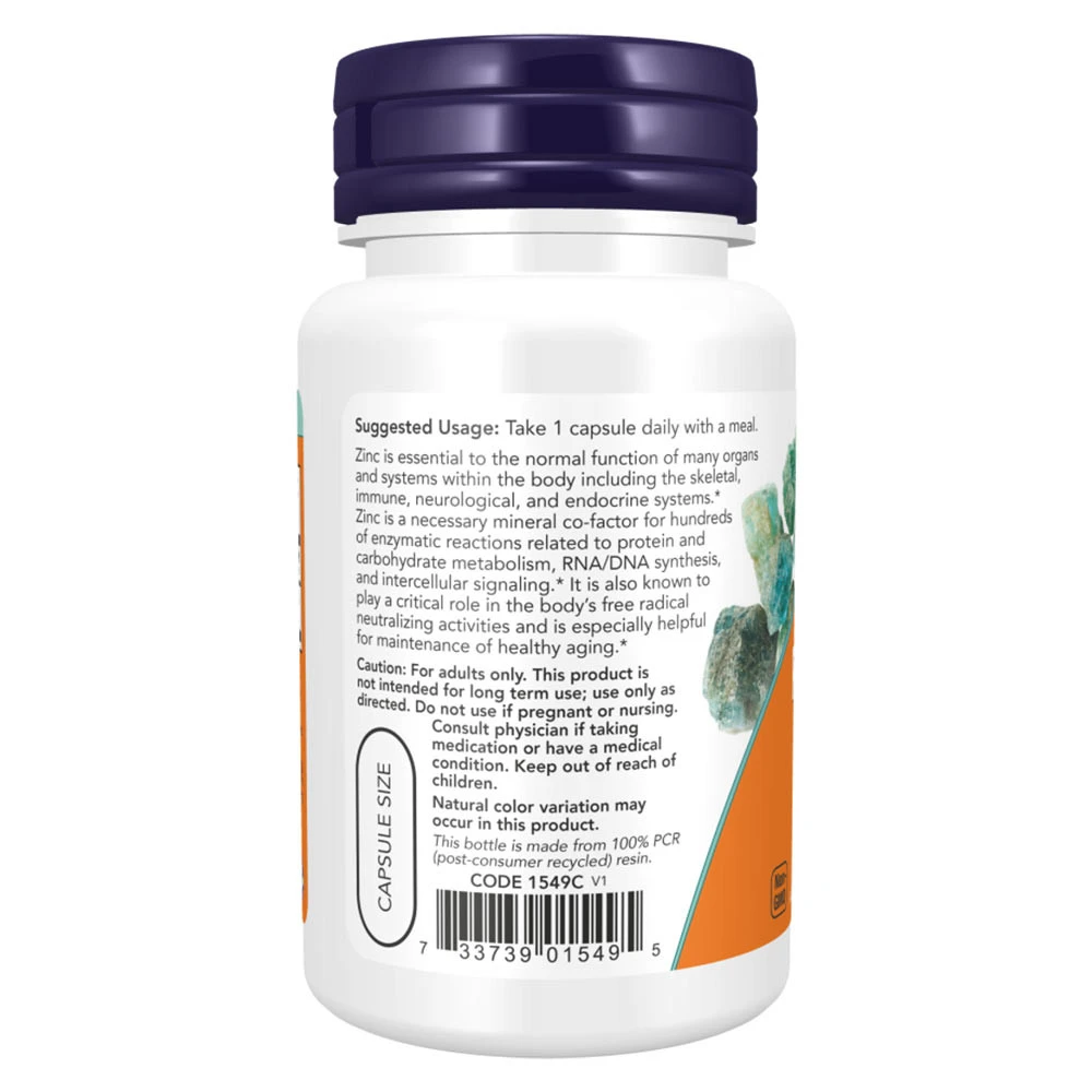 NOW Foods - Zinkpikolinat, 50 mg - 30 vegetarische Kapseln – Bild 5