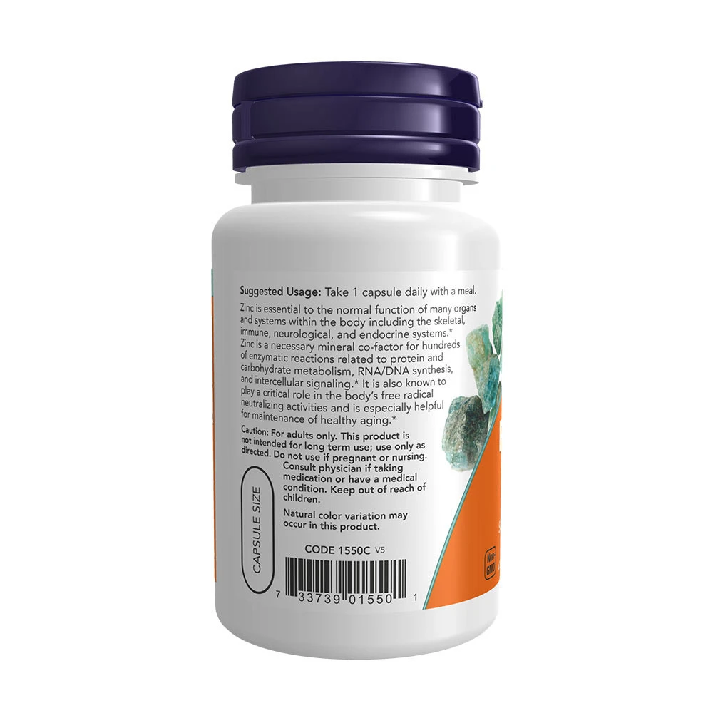 NOW Foods - Zinkpicolinat, 50 mg - 60 vegetarische Kapseln – Bild 5